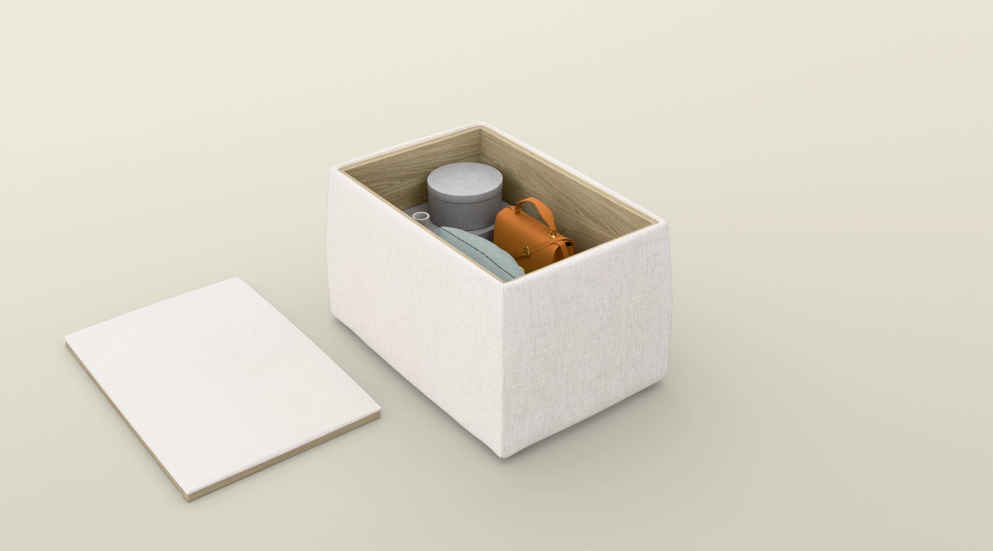 Pufa ze schowkiem, duża 80 cm