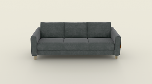 Sofa 3-osobowa 225 cm ciemny szary