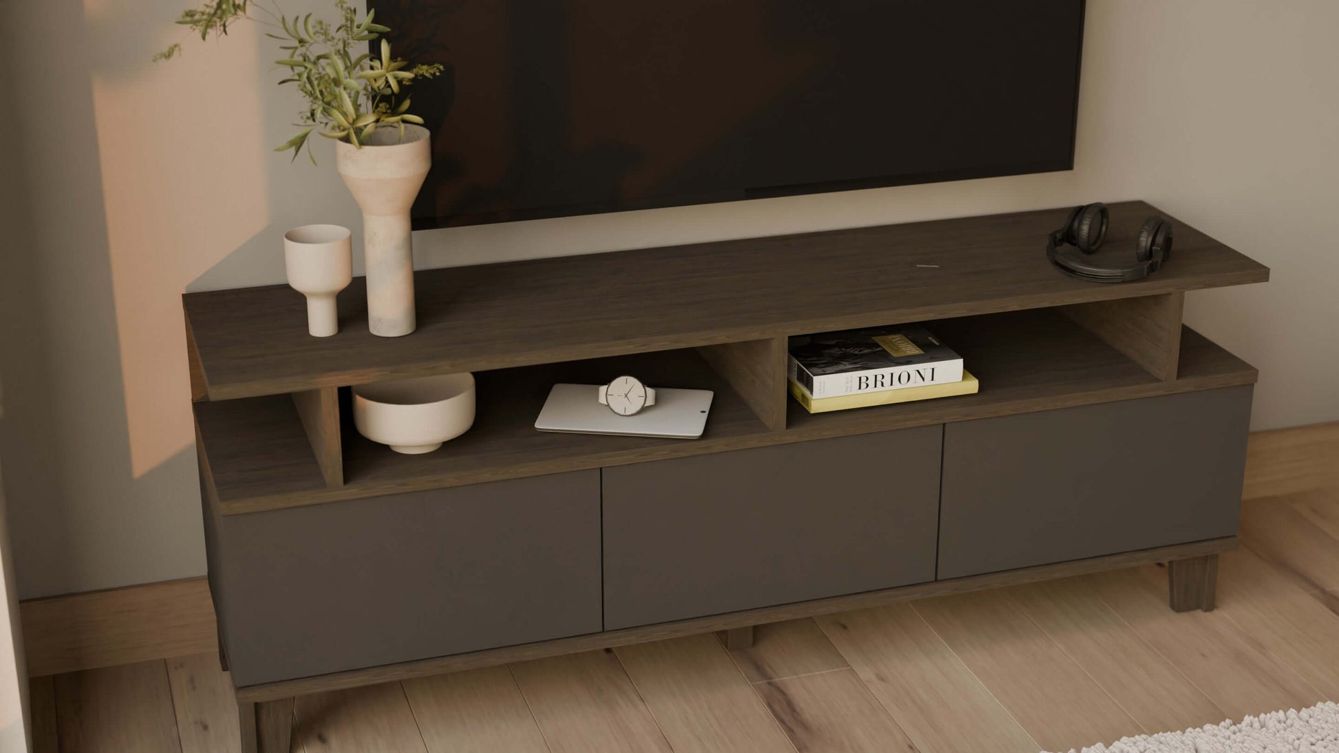 tapicerowana szafka RTV Szafka RTV 165 cm