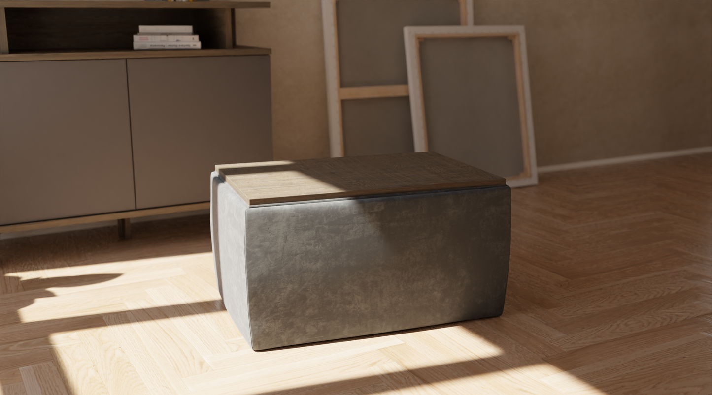 Pufa ze schowkiem, duża 80 cm