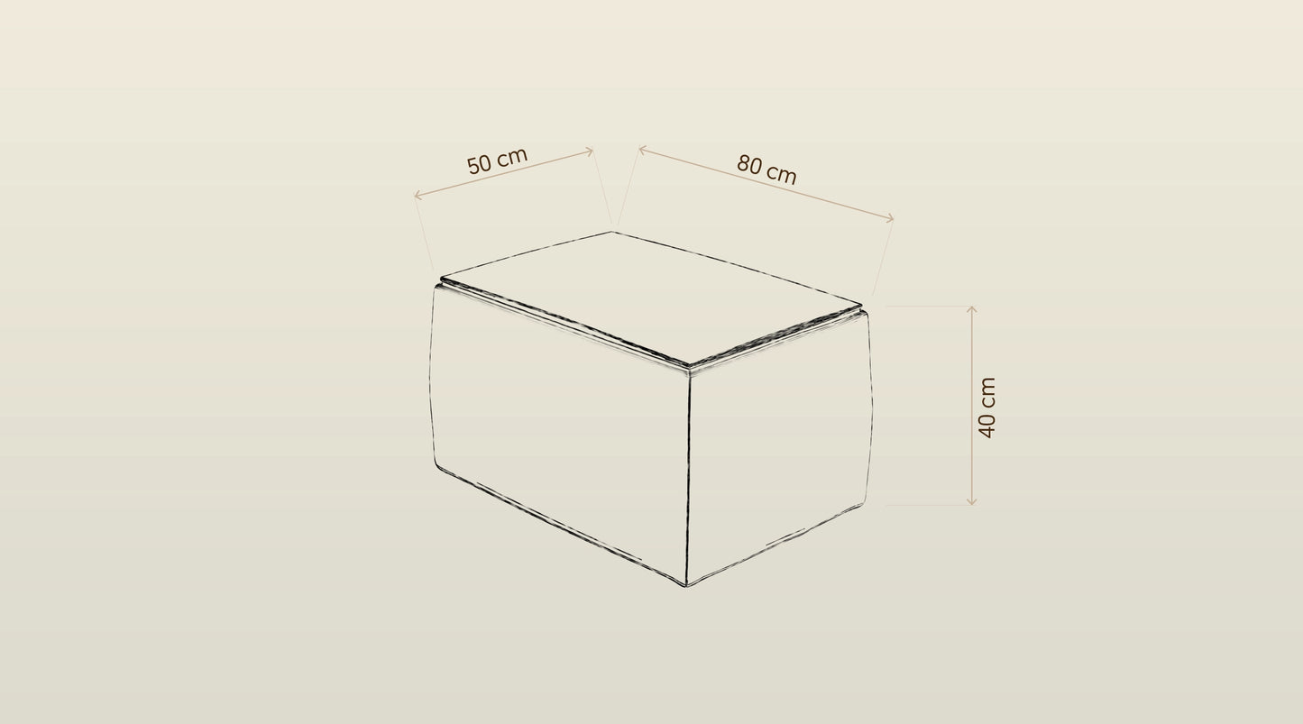 Pufa ze schowkiem, duża 80 cm