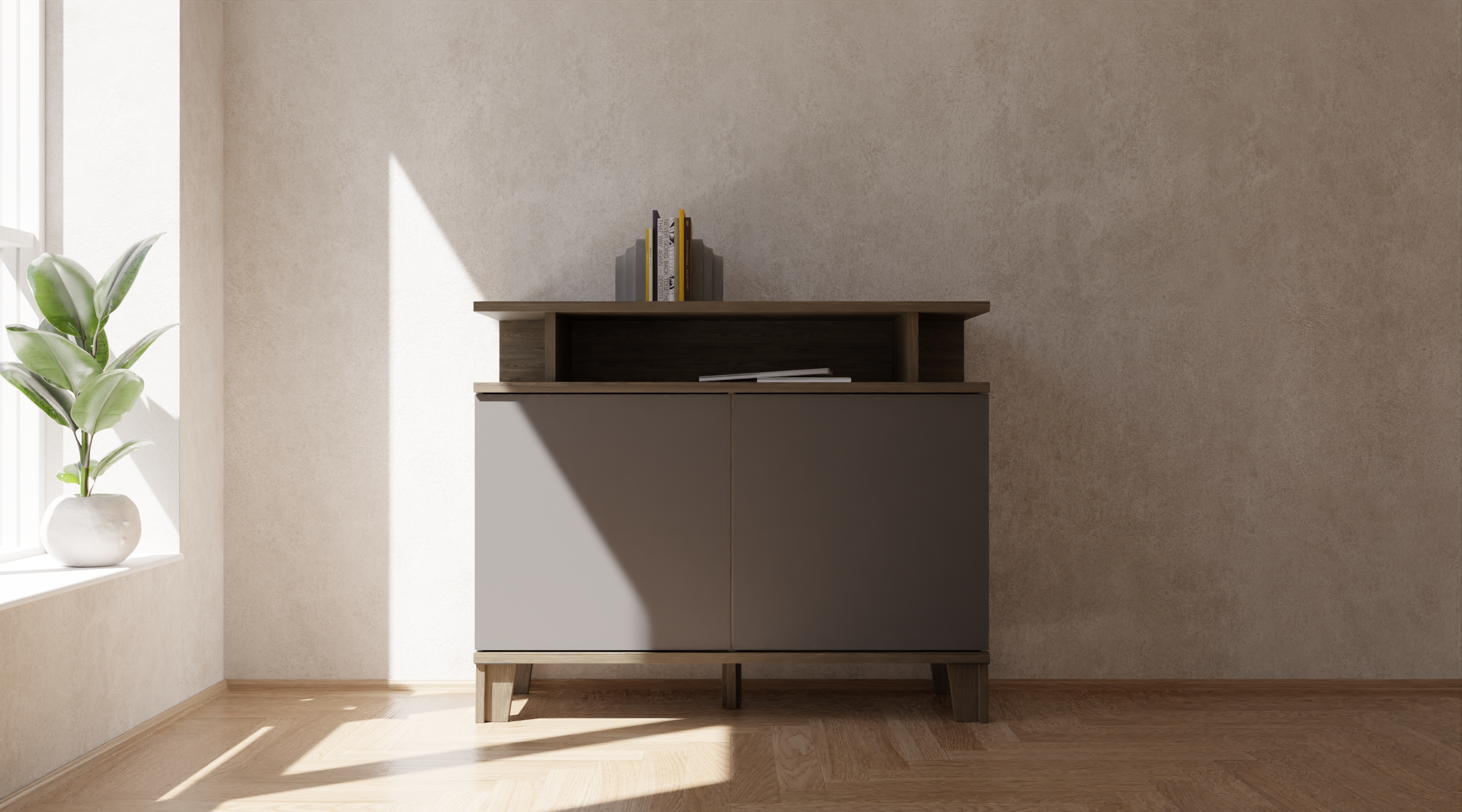 Komoda z półkami 110 cm
