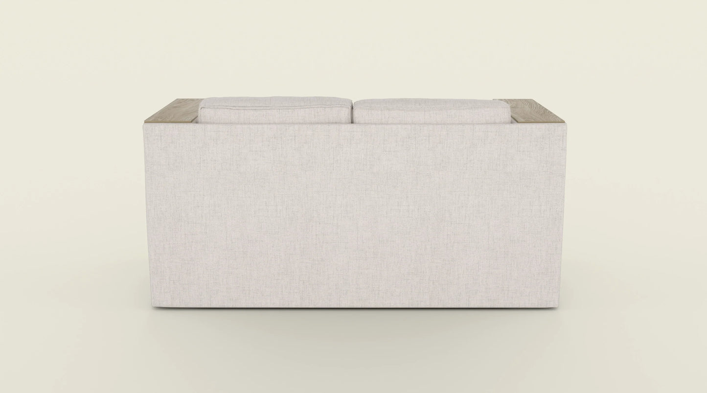 Sofa dwuosobowa z fotelem i stolikiem z podnoszonym blatem - Zestaw 12