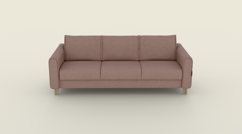 Sofa trzyosobowa mocha mousse + jasny dąb | OUTLET