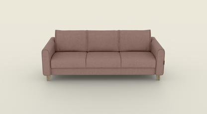 Sofa trzyosobowa mocha mousse + jasny dąb | OUTLET