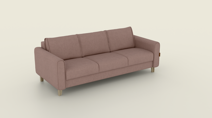 Sofa trzyosobowa mocha mousse + jasny dąb | OUTLET