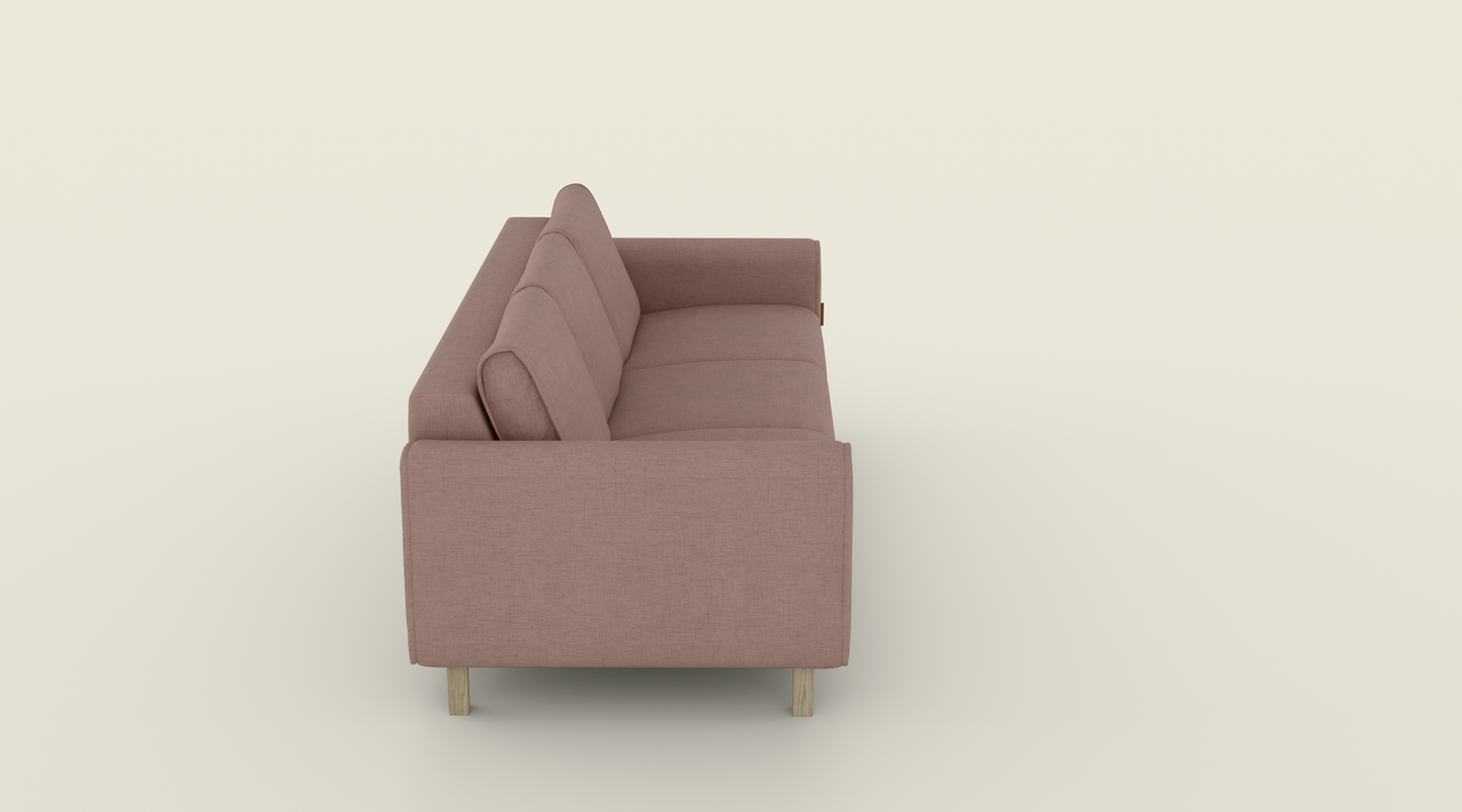 Sofa trzyosobowa mocha mousse + jasny dąb | OUTLET