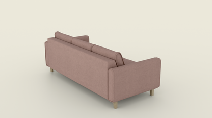 Sofa trzyosobowa mocha mousse + jasny dąb | OUTLET