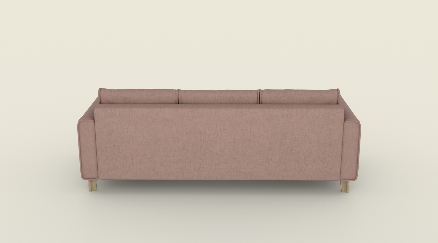 Sofa trzyosobowa mocha mousse + jasny dąb | OUTLET