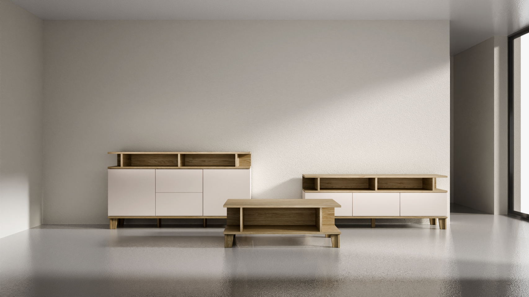 Eleganckie nowoczesne meble do salonu - Zestaw Mebli 2