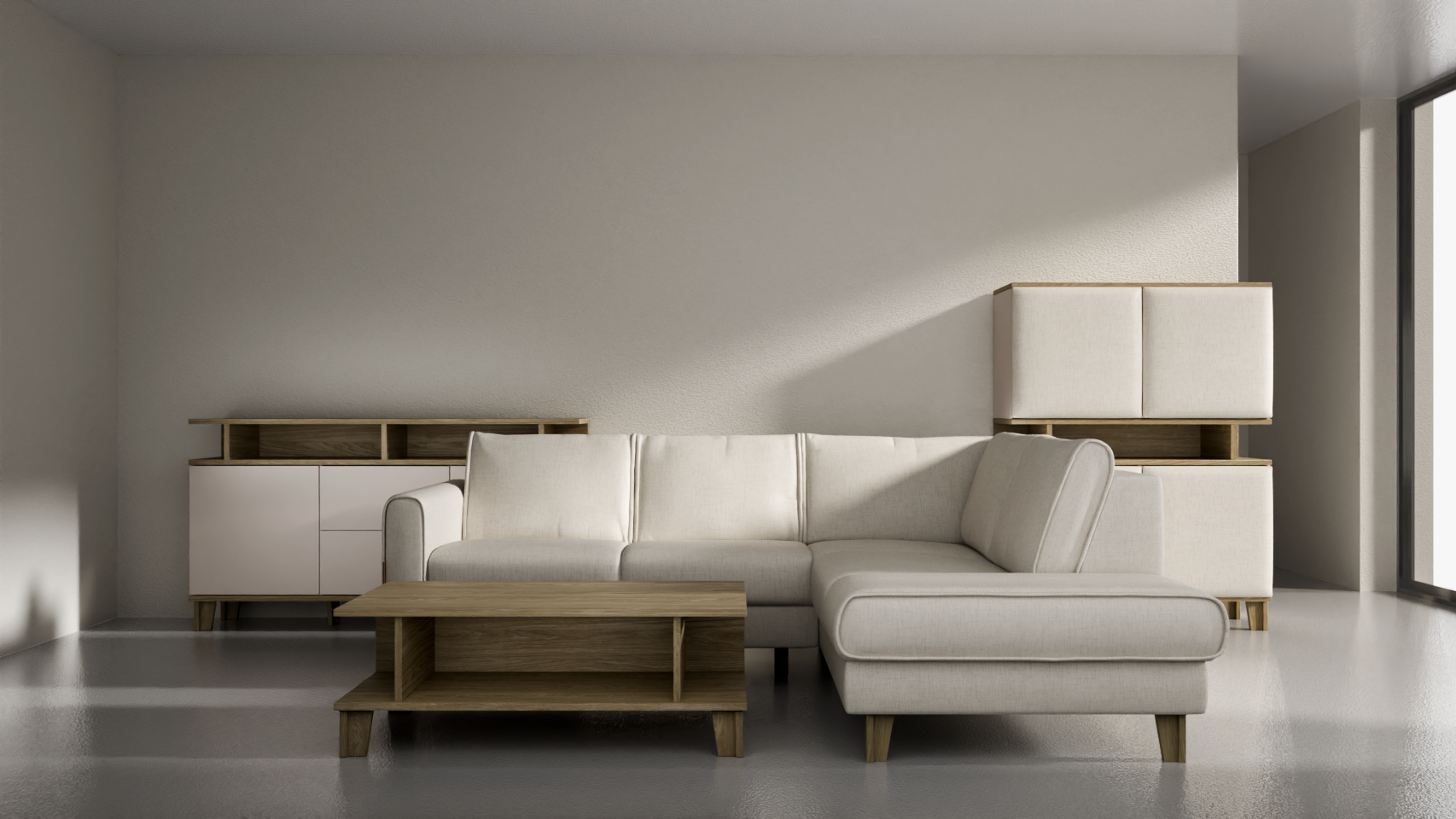 Komplet eleganckich mebli do salonu - Zestaw mebli 6