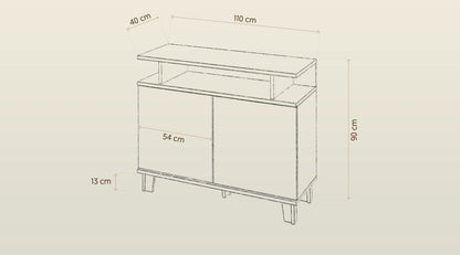 Komoda z półkami 110 cm